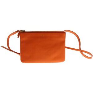 Celine Trio Leather Shoulder Bag Orange eta.20 bq